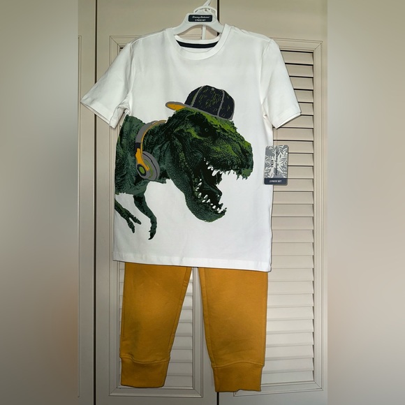 Boys Size 7/8 Tommy Bahama 2 Piece Dinosaur Set - Picture 1 of 6
